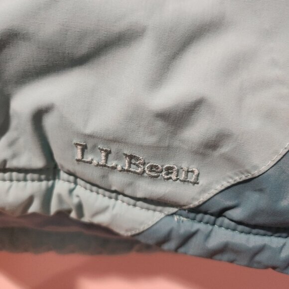 LL BEAN winter ski jacket with removable hood green and white size Medium - Picture 4 of 11